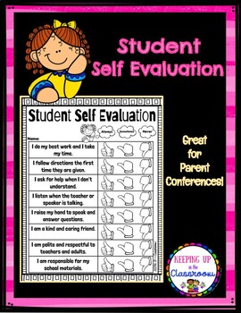 Preview of DOLLAR DEAL: Student Self Evaluation/Reflection | Parent Conference