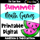 DOLLAR DEAL Summer Addition & Subtraction Games End of Yea