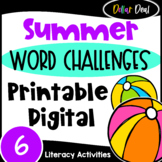 DOLLAR DEAL: Summer & End of Year Word Challenges Activiti
