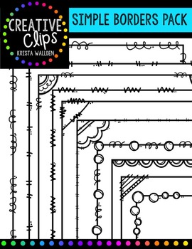 Preview of Simple Borders Pack {Creative Clips Digital Clipart}