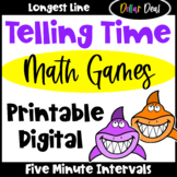 DOLLAR DEAL: Telling Time to the 5 Minutes Games: Printabl