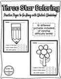 DOLLAR DEAL: Three Star Coloring Practice Pages