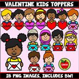 DOLLAR DEAL!!! Valentine Kids Toppers Clipart