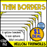 DOLLAR DEAL: Yellow Triangle Borders in Letter Boom Square Size