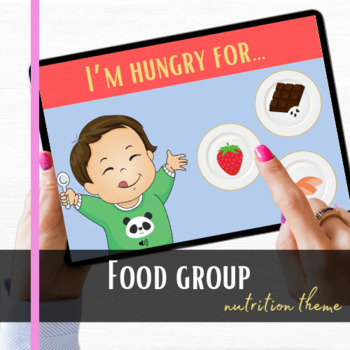 Preview of Food groups nutrition theme interactive lesson, fun hands on learning