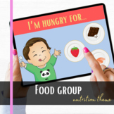 Food groups nutrition theme interactive lesson, fun hands 