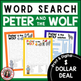 DOLLAR DEALS Music Word Search Puzzle - PETER and the WOLF