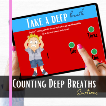 Preview of Count to 20 boomcards animated deep breaths for emotional control