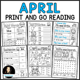 DOLLAR Deal April Print and Go Reading Worksheets CVC Words