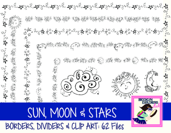Sun Moon And Stars Clip Art Worksheets Teachers Pay Teachers