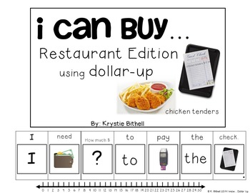 Preview of DOLLAR UP: I Can Buy... Restaurant Money Adapted Book Autism