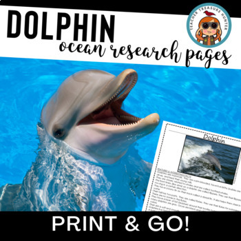 Dolphins Ocean Animal Research And Reading Pages Writing Animal Reports