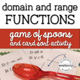 DOMAIN and RANGE of FUNCTIONS - game of SPOONS and CARD SO