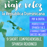 DOMINICAN REPUBLIC Comprehensible Spanish Reading Viaje Ve