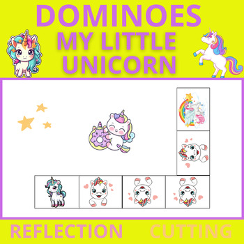 Preview of DOMINOES FOR KIDS - MY LITTLE UNICORN #1