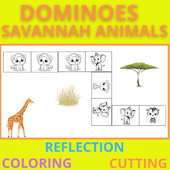 Preview of DOMINOES FOR KIDS - SAVANNAH ANIMALS #1