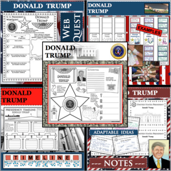 Preview of DONALD TRUMP U.S. PRESIDENT BUNDLE Differentiated Research Project Biography