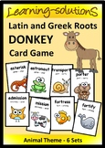 DONKEY CARD GAME - Latin and Greek Roots - 6 sets/22 Pairs