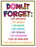 DONUT FORGET- 8 Daily Reminder Affirmation Printable Poster