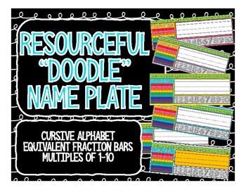 Preview of DOODLE NAME PLATES- RESOURCEFUL FOR STUDENTS