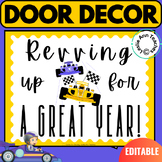 DOOR DECORATIONS Back to School RACE CAR THEME | EDITABLE 