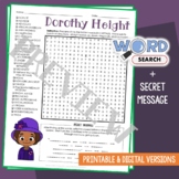 DOROTHY HEIGHT Word Search Puzzle Activity Vocabulary Work