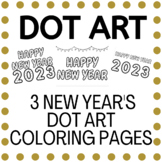 DOT ART!!! New Year's Dot Art Coloring Pages