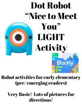 Preview of DOT Robot "Nice to Meet You" LIGHT Activity
