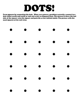 DOTS Game board by Katie Christiansen | TPT