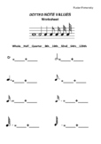 DOTTED NOTES VALUES (worksheet)
