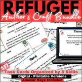 Bundle Refugee Close Read Task Cards: Author's Craft Analysis