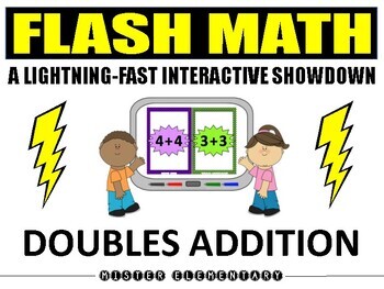 Preview of DOUBLES ADDITION, FLASH MATH, Powerpoint Interactive Game