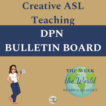 Preview of DPN Bulletin Board Set - ASL, Deaf