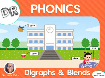 Preview of DR Digraphs & Blends Phonics Workbook (LOW PREP)