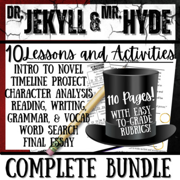 Preview of DR. JEKYLL & MR. HYDE | Novel Study | Unit Bundle 10 Resources | 100+ Pages