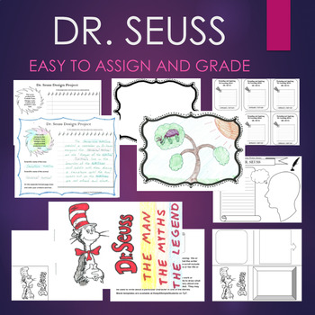 DR. SEUSS Biography Graphic Organizer Flipbook Journal Research BUNDLE