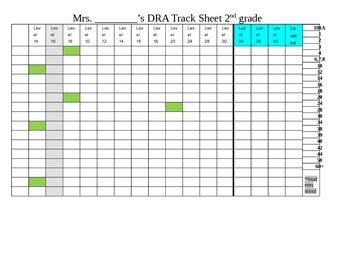 Preview of DRA tracking sheet for class 