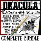 DRACULA (BRAM STOKER) Novel Study Unit Bundle Writing, Pro