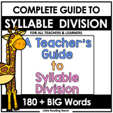 Syllable Division 180+ Words with Syllable Division Boards | SOR