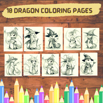 Preview of DRAGON COLORING BOOK