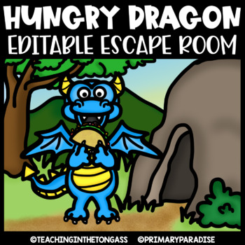 Preview of Dragon Escape Room Math & ELA Printable Activities
