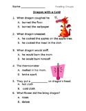 DRAGON WITH A COLD Comprehension Questions Reading Groups 