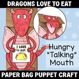 DRAGONS LOVE TO EAT | Paper Bag Puppet Craft