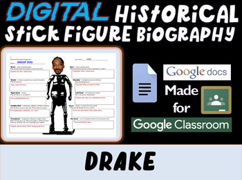 Preview of DRAKE - LEGENDS OF RAP AND HIP HOP - Digital Stick Figure Biography