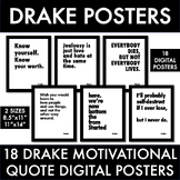 DRAKE Rap Lyric Quote Posters Modern Minimalistic