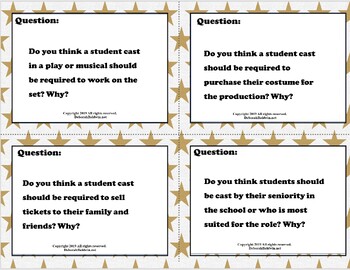 conversation starters ice breaker cards for drama class by dramamommaspeaks