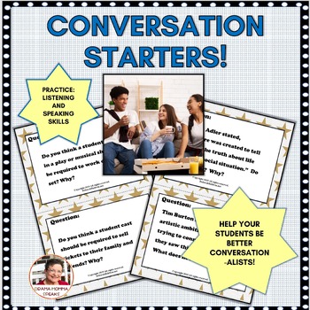 Preview of Back to School Conversation Starters  84 Ice Breaker Cards for Drama Class