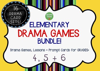 Preview of DRAMA GAMES + Lesson Activities for Elementary (Grades 4, 5 + 6)