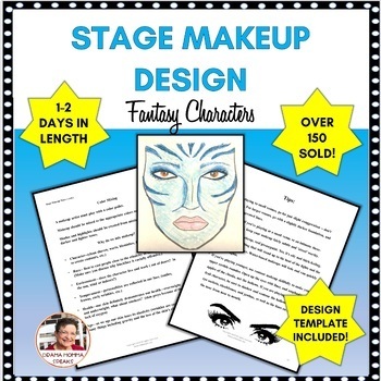 Preview of Drama Lesson Stage Makeup Design Study Fantasy Characters Grades 7 to 9