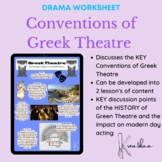 DRAMA Worksheet - Greek Theatre Conventions